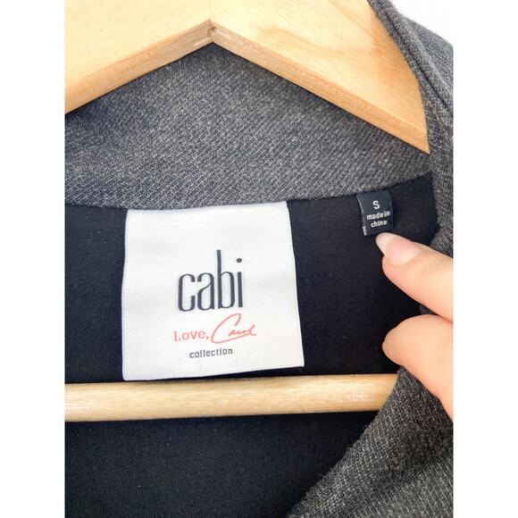 Cabi Love Carol Women's Gray Military Belted Jacket sz Small Mesh Back #3184 - Picture 2 of 6